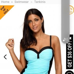 Plus size tankini swimsuit